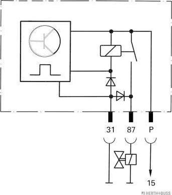 Herth+Buss Elparts 75898128 - Тимчасове реле autozip.com.ua