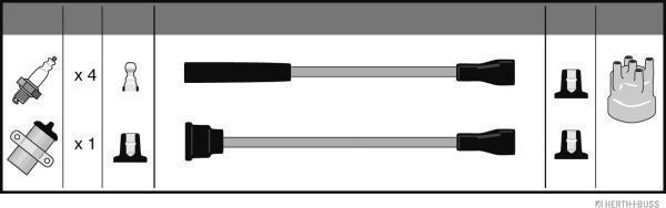 Herth+Buss Jakoparts J5388004 - Комплект проводів запалювання autozip.com.ua