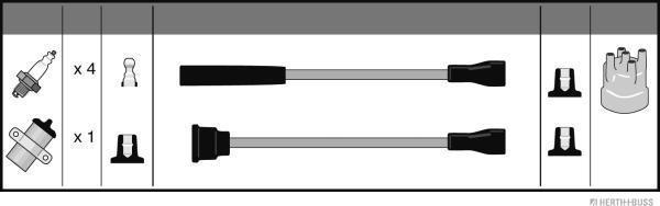 Herth+Buss Jakoparts J5388001 - Комплект проводів запалювання autozip.com.ua