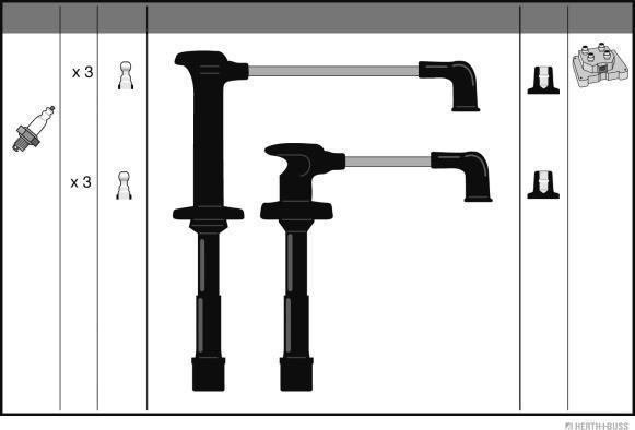 Herth+Buss Jakoparts J5383011 - Комплект проводів запалювання autozip.com.ua
