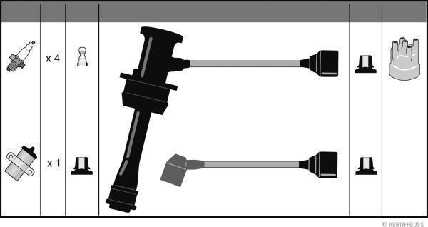 Herth+Buss Jakoparts J5382000 - Комплект проводів запалювання autozip.com.ua