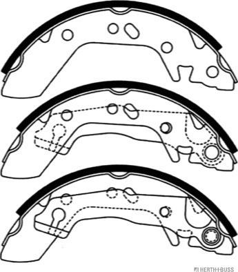 Herth+Buss Jakoparts J3500517 - Комплект гальм, барабанний механізм autozip.com.ua