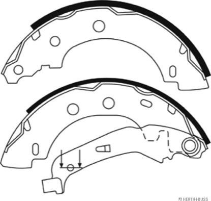 Herth+Buss Jakoparts J3501058 - Комплект гальм, барабанний механізм autozip.com.ua