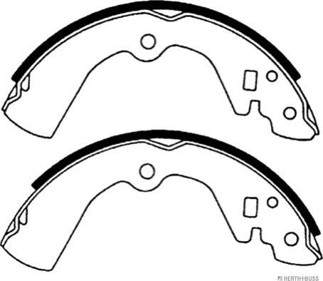 Herth+Buss Jakoparts J3501034 - Комплект гальм, барабанний механізм autozip.com.ua