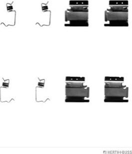 Herth+Buss Jakoparts J3662014 - Комплектуючі, колодки дискового гальма autozip.com.ua