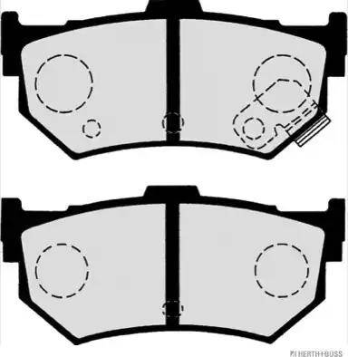Herth+Buss Jakoparts J3618000 - Гальмівні колодки, дискові гальма autozip.com.ua