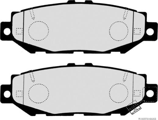 Herth+Buss Jakoparts J3612016 - Гальмівні колодки, дискові гальма autozip.com.ua