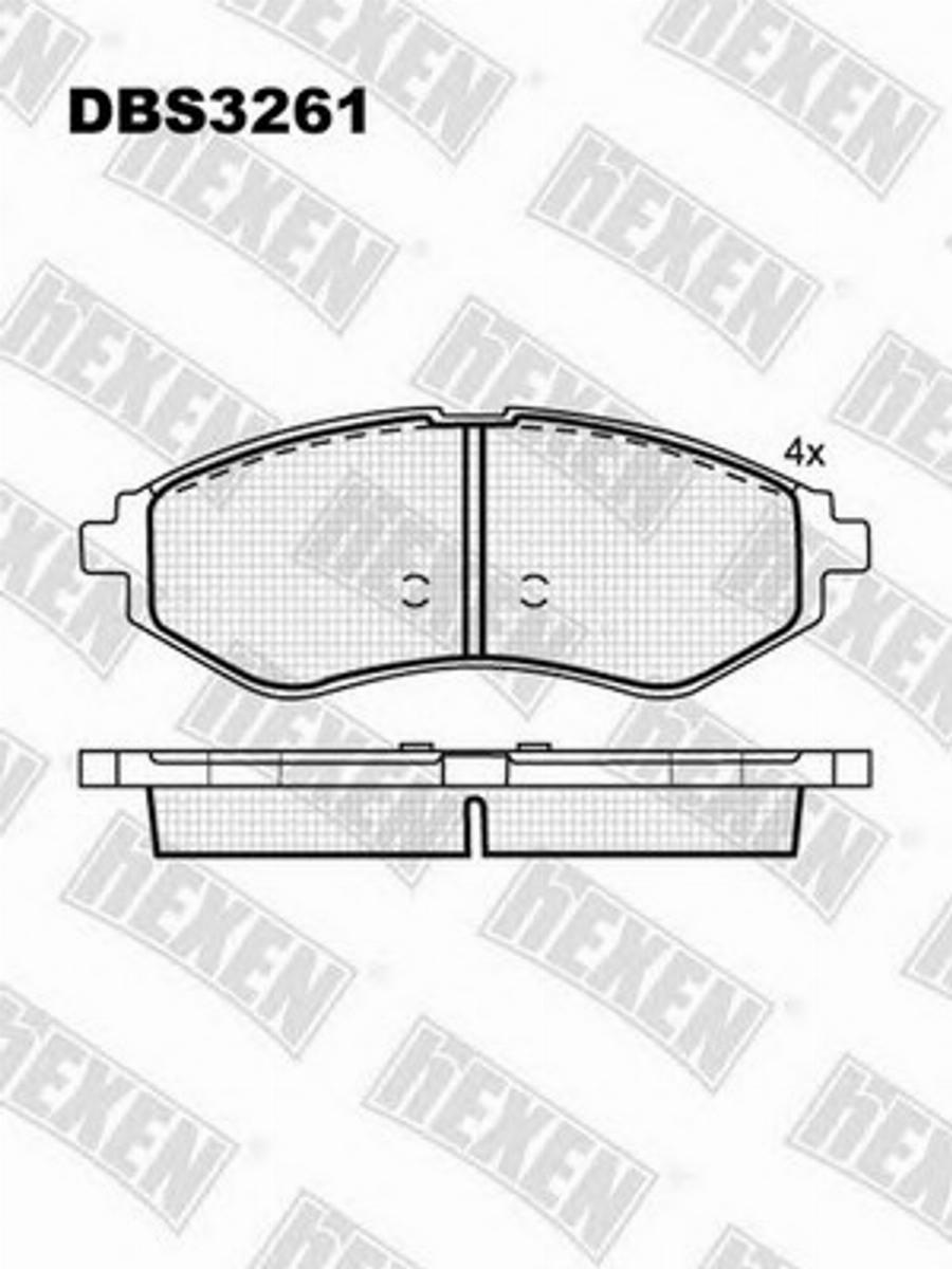 Hexen DBS3261 - Гальмівні колодки, дискові гальма autozip.com.ua