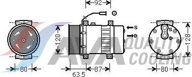 HIGHWAY AUTOMOTIVE 45041006 - Компресор, кондиціонер autozip.com.ua
