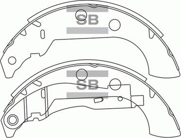 Hi-Q SA158 - Комплект гальм, барабанний механізм autozip.com.ua