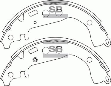 Hi-Q SA169 - Комплект гальм, барабанний механізм autozip.com.ua