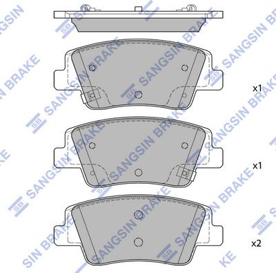 Hi-Q SP4511 - Гальмівні колодки, дискові гальма autozip.com.ua