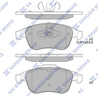 Hi-Q SP4055 - Гальмівні колодки, дискові гальма autozip.com.ua