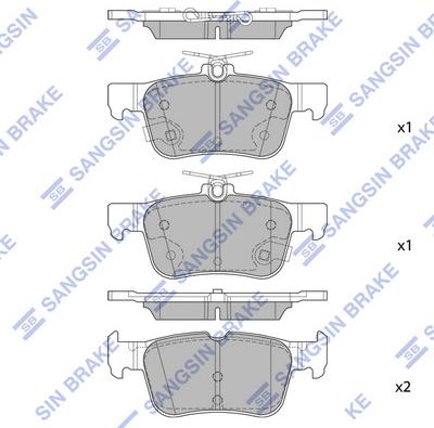 Hi-Q SP1919A - Гальмівні колодки, дискові гальма autozip.com.ua