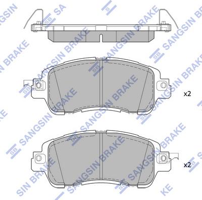 Hi-Q SP1974 - Гальмівні колодки, дискові гальма autozip.com.ua