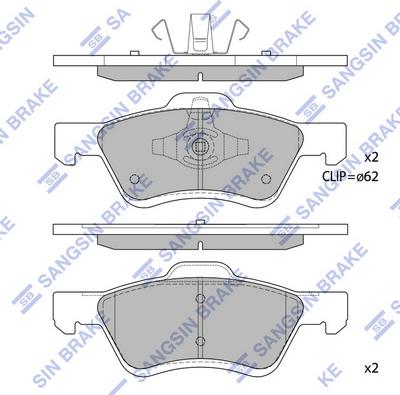 Hi-Q SP1497 - Гальмівні колодки, дискові гальма autozip.com.ua