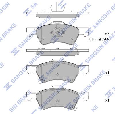 Hi-Q SP1440 - Гальмівні колодки, дискові гальма autozip.com.ua
