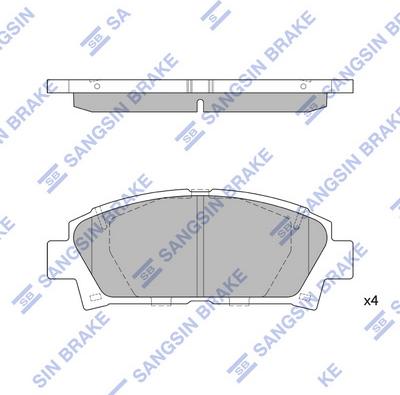 Hi-Q SP1466 - Гальмівні колодки, дискові гальма autozip.com.ua