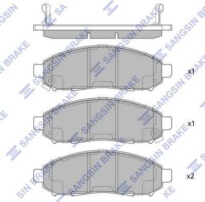 Hi-Q SP1460A - Гальмівні колодки, дискові гальма autozip.com.ua