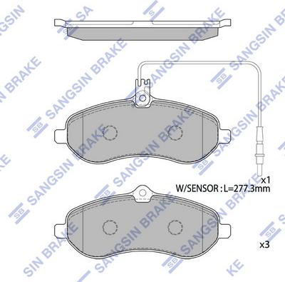 Hi-Q SP1415 - Гальмівні колодки, дискові гальма autozip.com.ua