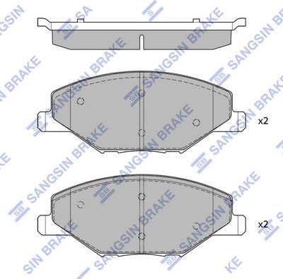 Hi-Q SP1595 - Гальмівні колодки, дискові гальма autozip.com.ua