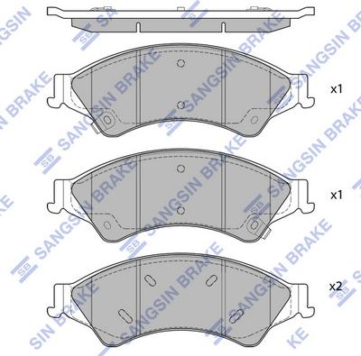 Hi-Q SP1596 - Гальмівні колодки, дискові гальма autozip.com.ua