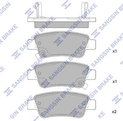 Hi-Q SP1568 - Гальмівні колодки, дискові гальма autozip.com.ua