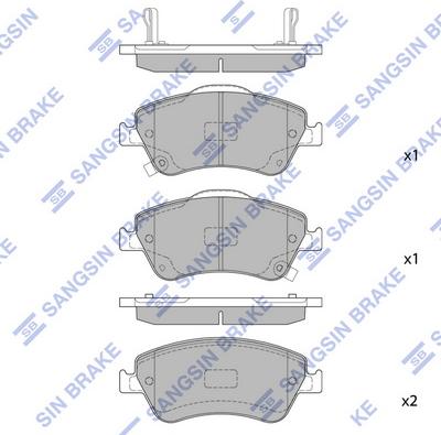 Hi-Q SP1500 - Гальмівні колодки, дискові гальма autozip.com.ua