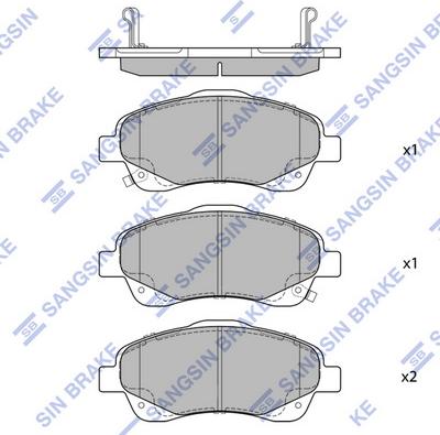 Hi-Q SP1576 - Гальмівні колодки, дискові гальма autozip.com.ua