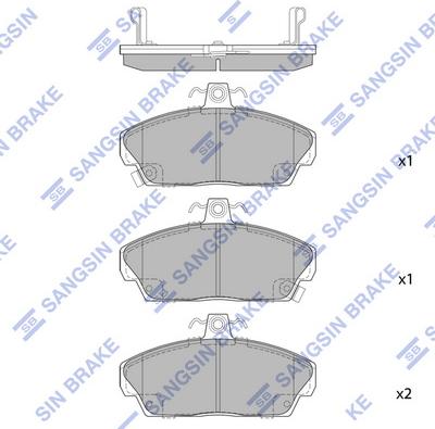 Hi-Q SP1571 - Гальмівні колодки, дискові гальма autozip.com.ua