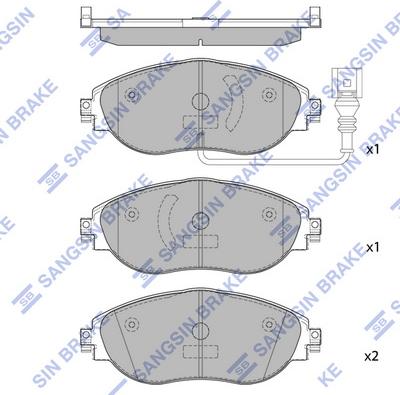 Hi-Q SP1698 - Гальмівні колодки, дискові гальма autozip.com.ua