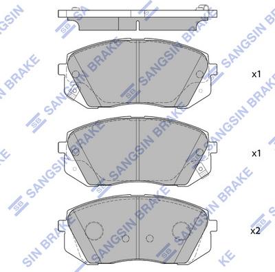 Hi-Q SP1682 - Гальмівні колодки, дискові гальма autozip.com.ua