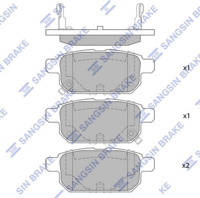 Hi-Q SP1634 - Гальмівні колодки, дискові гальма autozip.com.ua