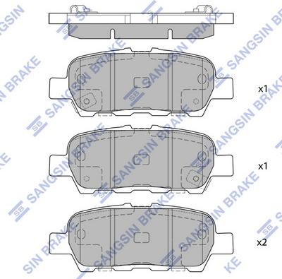 Hi-Q SP1637 - Гальмівні колодки, дискові гальма autozip.com.ua