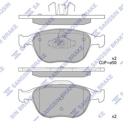 Hi-Q SP1623 - Гальмівні колодки, дискові гальма autozip.com.ua