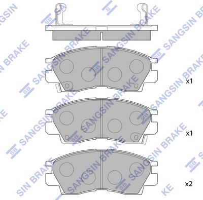 Hi-Q SP1046F - Гальмівні колодки, дискові гальма autozip.com.ua