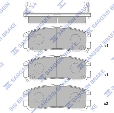 Hi-Q SP1046R - Гальмівні колодки, дискові гальма autozip.com.ua