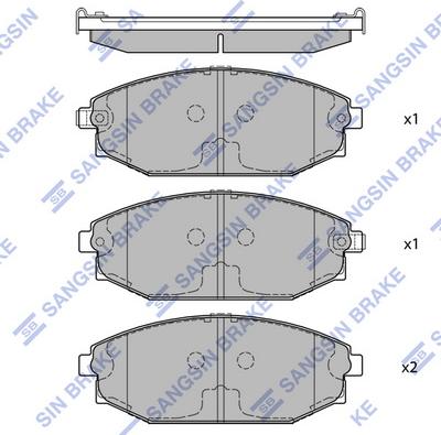Hi-Q SP1053 - Гальмівні колодки, дискові гальма autozip.com.ua