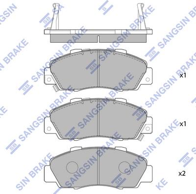 Hi-Q SP1076-F - Гальмівні колодки, дискові гальма autozip.com.ua