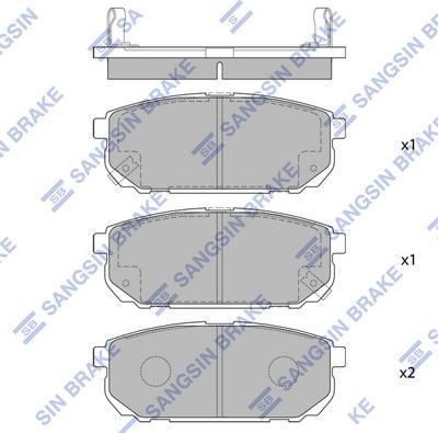 Hi-Q SP1154 - Гальмівні колодки, дискові гальма autozip.com.ua