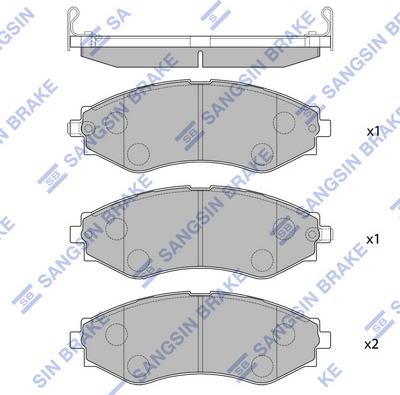 Hi-Q SP1103(SD) - Гальмівні колодки, дискові гальма autozip.com.ua