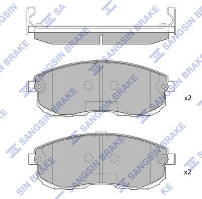 Hi-Q SP1107-FA - Гальмівні колодки, дискові гальма autozip.com.ua