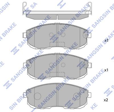 Hi-Q SP1107-F - Гальмівні колодки, дискові гальма autozip.com.ua