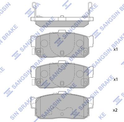 Hi-Q SP1107R - Гальмівні колодки, дискові гальма autozip.com.ua