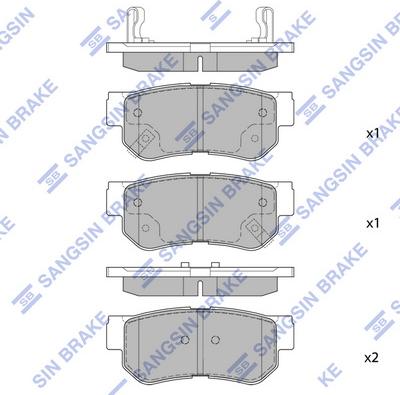 Hi-Q SP1117 - Гальмівні колодки, дискові гальма autozip.com.ua