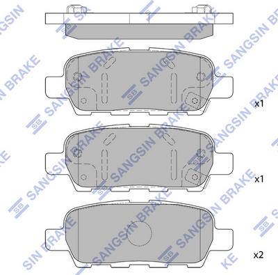 Hi-Q SP1184 - Гальмівні колодки, дискові гальма autozip.com.ua