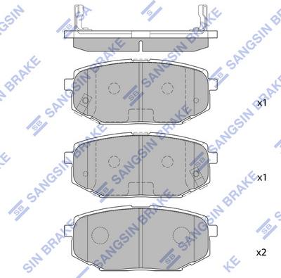 Hi-Q SP1185 - Гальмівні колодки, дискові гальма autozip.com.ua