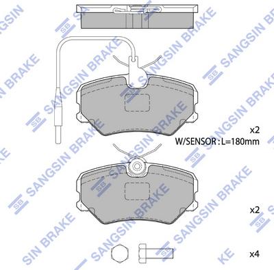 Hi-Q SP1180 - Гальмівні колодки, дискові гальма autozip.com.ua