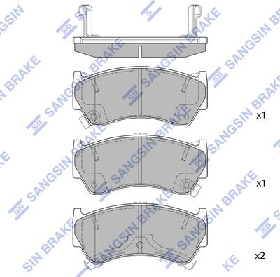 Hi-Q SP1122 - Гальмівні колодки, дискові гальма autozip.com.ua