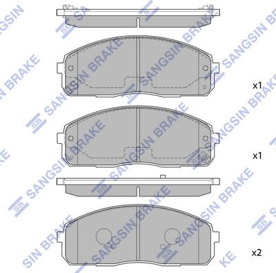 Hi-Q SP1174 - Гальмівні колодки, дискові гальма autozip.com.ua